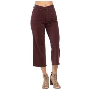 New with tags Judy Blue Tummy Control High Rise Wide Crop Jeans 3/26